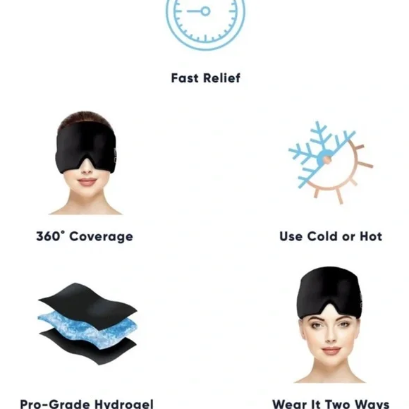 Copper Compression CopperFreeze Migraine Mask- Relief, Headaches & Puffy Eyes🔥 - Picture 3 of 11